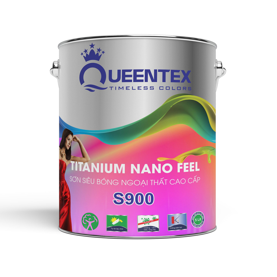 Sơn siêu bóng ngoại thất cao cấp Titanium Nano Feel - Lon 5lit